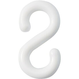日本緑十字｜JAPAN GREEN CROSS 緑十字　S字フック　白　線径6mmΦ　21×39．5mm　2個組　樹脂製 284121
