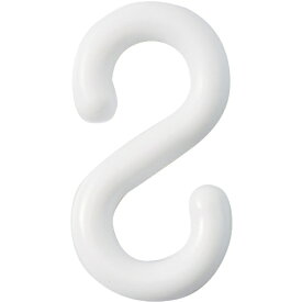 日本緑十字｜JAPAN GREEN CROSS 緑十字　S字フック　白　線径8mmΦ　27．5×52．5mm　2個組　樹脂製 284131