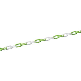 日本緑十字｜JAPAN GREEN CROSS 緑十字　プラスチックチェーン　グリーン／ホワイト　長さ： 30m　線径： 7mmΦ　ポリエチレン 284160