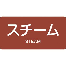 日本緑十字｜JAPAN GREEN CROSS 緑十字　配管識別ステッカー　スチーム　30×60mm　10枚組　アルミ　英文字入 383402