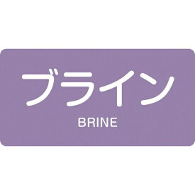 日本緑十字｜JAPAN GREEN CROSS 緑十字　配管識別ステッカー　ブライン　30×60mm　10枚組　アルミ　英文字入 383612