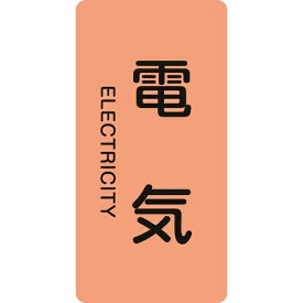 日本緑十字｜JAPAN GREEN CROSS 緑十字　配管識別ステッカー　電気　120×60mm　10枚組　アルミ　英文字入 384101