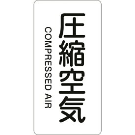 日本緑十字｜JAPAN GREEN CROSS 緑十字　配管識別ステッカー　圧縮空気　120×60mm　10枚組　アルミ 384508