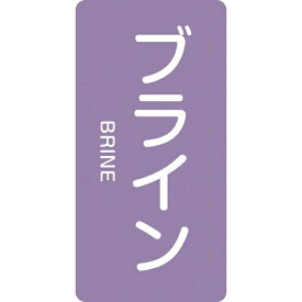日本緑十字｜JAPAN GREEN CROSS 緑十字　配管識別ステッカー　ブライン　80×40mm　10枚組　アルミ　英文字入 385612