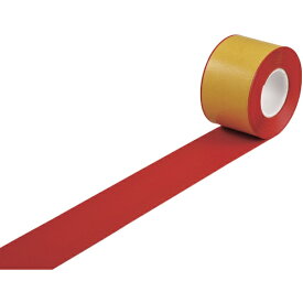 日本緑十字｜JAPAN GREEN CROSS 緑十字　高耐久ラインテープ　赤　100mm幅×10m　両端テーパー構造　屋内用 403084