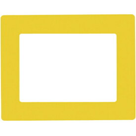 日本緑十字｜JAPAN GREEN CROSS 緑十字　路面用区画標識（A5用紙対応タイプ）　黄　226×288mm　裏テープ付 403103