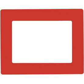 日本緑十字｜JAPAN GREEN CROSS 緑十字　路面用区画標識（A5用紙対応タイプ）　赤　226×288mm　裏テープ付 403104