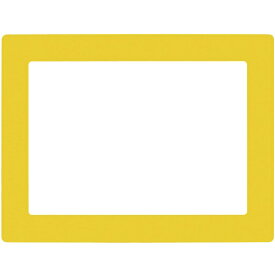 日本緑十字｜JAPAN GREEN CROSS 緑十字　路面用区画標識（A3用紙対応タイプ）　黄　398×522mm　裏テープ付 403123