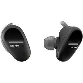 ソニー　SONY フルワイヤレスイヤホン WF-SP800N BM ブラック [リモコン・マイク対応 /ワイヤレス(左右分離) /Bluetooth][ワイヤレス イヤホン]【rb_cpn】