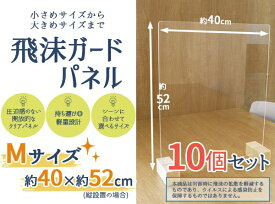 友澤木工｜TOMOZAWA 飛沫ガードパネルM10個セット（パネル約40×50cm/縦横設置可/）【飛沫ガードパネル 感染対策】
