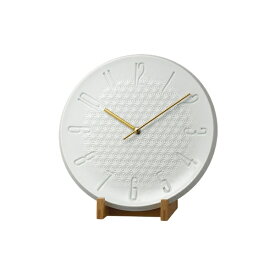 RHYTHM｜リズム時計 置き時計 池田製陶所 有田焼 【PISTA-S1　ARITA　麻の葉】 白 4SG797HG03