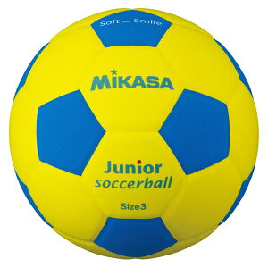 ミカサ|Mikasa 子供用 サッカーボール スマイルサッカーボール(3号球 軽量/イエロー×ブルー)SF3J-YBL【ジュニア用】