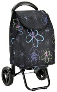 HIRANO|平野 15161-15黒花柄 バレンチノヴィスカーニ/保冷ショッピングカート 黒花柄 15161-15