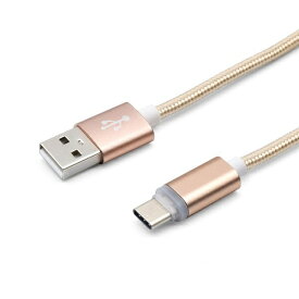 タイムリー｜TIMELY USB-A ⇔ USB-Cケーブル [充電 /転送 /1.0m /USB2.0] ゴールド GN-INDTC1M-GD