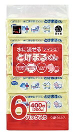 緊急災害備蓄推進協議会 水に流せるティシュー とけまるくん 6パック