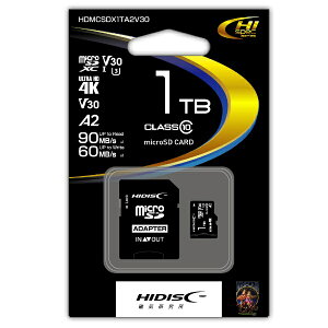 HIDISCbnCfBXN microSDXCJ[h HDMCSDX1TA2V30 [Class10 /1TB]