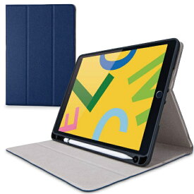 エレコム｜ELECOM 10.2インチ iPad（第9/8/7世代）用 フラップケース Pencil収納/スリープ対応 ネイビー TB-A19RSANV
