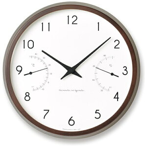 タカタレムノス|Lemnos 時計 カンパーニュ エール ブラウン(温湿度計付) PC17-05BW