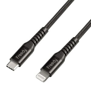KOMATECH�b�R�}�e�b�N PD�Ή� USB Type-C to ���C�g�j���O�P�[�u���iType-C to Lightning Cable) Freedy �u���b�N EA1408BK