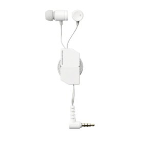 ELECOM｜エレコム イヤホン カナル型 ホワイト EHP-FR10CMWH [コード巻き取り /φ3.5mm ミニプラグ]