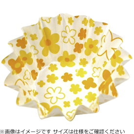 アヅミ産業｜Azumi-sangyo 紙カップ ココケース 丸型 小花柄 6号深 イエロー（500枚入） ＜XAZ5206＞