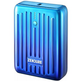 ZENDURE｜ゼンデュア SUPER Mini モバイルバッテリー 10000mAh 付属ケーブル長： 50cm ブルー ZDSM10PD-OB [USB Power Delivery対応 /2ポート]