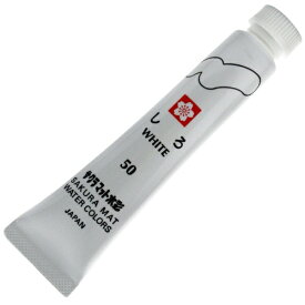サクラクレパス｜SAKURA COLOR PRODUCT 絵具(ラミネートチューブ入り) 12ml マット水彩 しろ EMWL#50