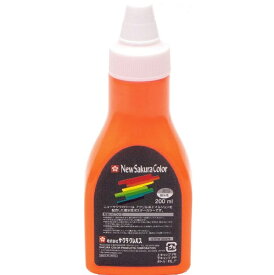 サクラクレパス｜SAKURA COLOR PRODUCT 絵具(ポリチューブ入り) 200ml ニューサクラカラー 蛍光オレンジ ETPW200P#305