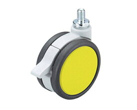 ハイロジック｜HILOGIK 26318 フレスコキャスター75mm M10ボルト ・ストップ付 イエロー 00026318-001