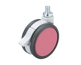 ハイロジック｜HILOGIK 26319 フレスコキャスター75mm M10ボルト ・ストップ付 ピンク 00026319-001