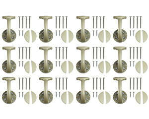 ハイロジック|HILOGIK 97075 壁付ブラケット脱着タイプ シルバー 12個入 00097075-001