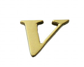 光｜HIKARI QL20-V 真鍮ゴールド文字 大文字 英 V 00872696-001
