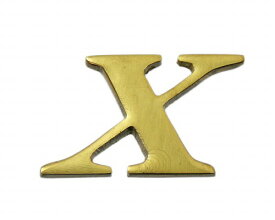 光｜HIKARI QL20-X 真鍮ゴールド文字 大文字 英 X 00872698-001