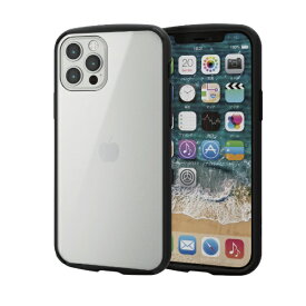 ELECOM｜エレコム iPhone 12/12 Pro 6.1インチ対応 ハイブリッドケース TOUGH SLIM LITE フレームカラー ブラック