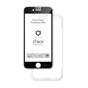 HAMEEbn~B iPhoneSEi3E2j/8/7/6s/6p]iFace Round Edge Tempered Glass Screen Protector EhGbWKX ʕیV[g 41-890264 ubN