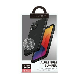 PGA｜ピージーエー iPhone 12 mini 5.4インチ対応アルミニウムバンパー ブラック Premium Style ブラック PG-20FBP01BK