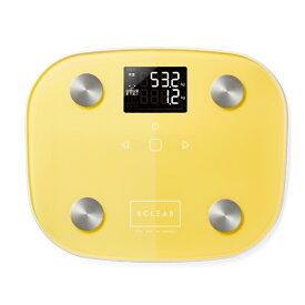ELECOM｜エレコム 体組成計 ECLEAR(エクリア) イエロー HCS-FS03YL [スマホ管理機能あり]