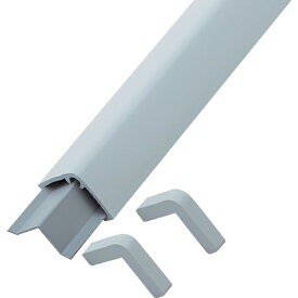 日本緑十字｜JAPAN GREEN CROSS 緑十字　コーナー用ガードパッド　グレー　65×65×1000mm　ビス6個付 246072