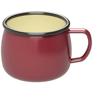 CAPTAIN STAG|キャプテンスタッグ ホーローマグカップ(容量約400mL/レッド) UH-502