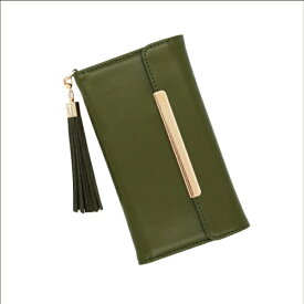 近通｜Kintsu iPhoneSE（第3・2世代）/8/7対応　手帳型ケースエレガンテ 三つ折りタッセル BE-IPH8-03GR オリーブグリーン