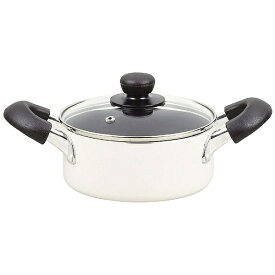 パール金属｜PEARL METAL ジャストサイズ　IH対応ふっ素加工ガラス蓋付両手鍋16cm HB-4403