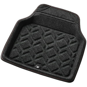 BONFORM|ボンフォーム 6459-48RE バケットマット 3Dジオガード 軽/普通車用 フロント用SS・リア用兼用1枚入り ノンスリップ加工 抗菌防臭加工 サイズ:45×48cm カラー:レッド