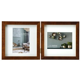 HAKUBA｜ハクバ SQ（スクウェア）木製額 「tetra（テトラ）」 Lサイズ 2面 ブラウン FSQTT-BRL2