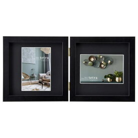 HAKUBA｜ハクバ SQ（スクウェア）木製額 「tetra（テトラ）」 Lサイズ 2面 ブラック FSQTT-BKL2