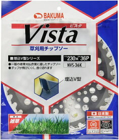 バクマ工業｜BAKUMA INDUSTRIAL バクマ 草刈チップソー 軽量ビスタ バクマ NVS-36K