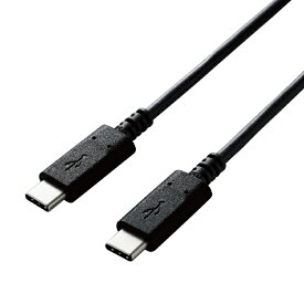 ELECOM｜エレコム USB-C ⇔ USB-Cケーブル [充電 /転送 /1.5m /PD60W /USB2.0] ブラック U2C-CC15NBK2 [USB-C ⇔ USB-C]【rb_ cable_cpn】