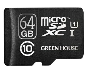 GREEN HOUSEbO[nEX microSDXCJ[h GH-SDMRXCUB64G [Class10 /64GB]