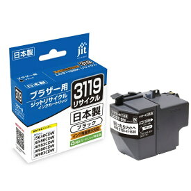 JIT｜ジット 互換リサイクルインクカートリッジ [ブラザー LC3119BK] ブラック JIT-B3119B