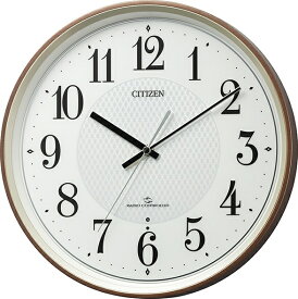 【エントリーで最大2万ポイント当たる｜4/23まで】 RHYTHM｜リズム 掛け時計 茶メタリック色光沢仕上 4MY861-006 [電波自動受信機能有]