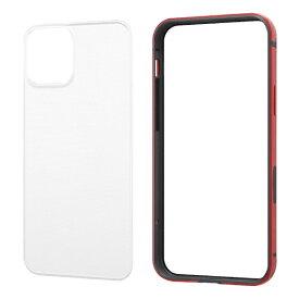 レイアウト｜rayout iPhone 12/12 Pro 6.1インチ対応 アルミバンパー+パネル(クリア) レッド RT-P27AB/RM